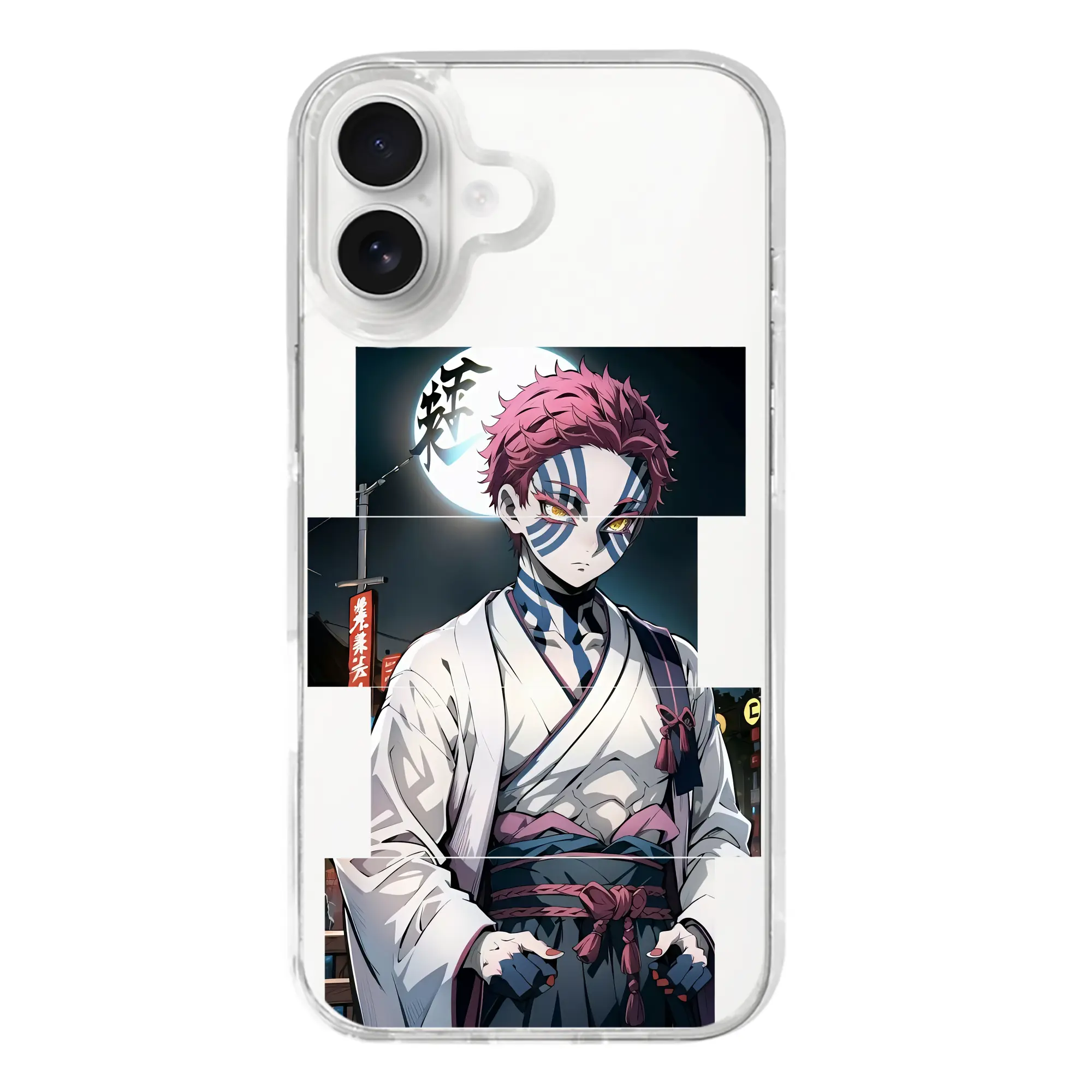 鬼滅の刃 グッズ,猗窩座 - iPhone 17シリーズ 透明スマホケース – 薄型・耐衝撃・精密フィット保護カバー